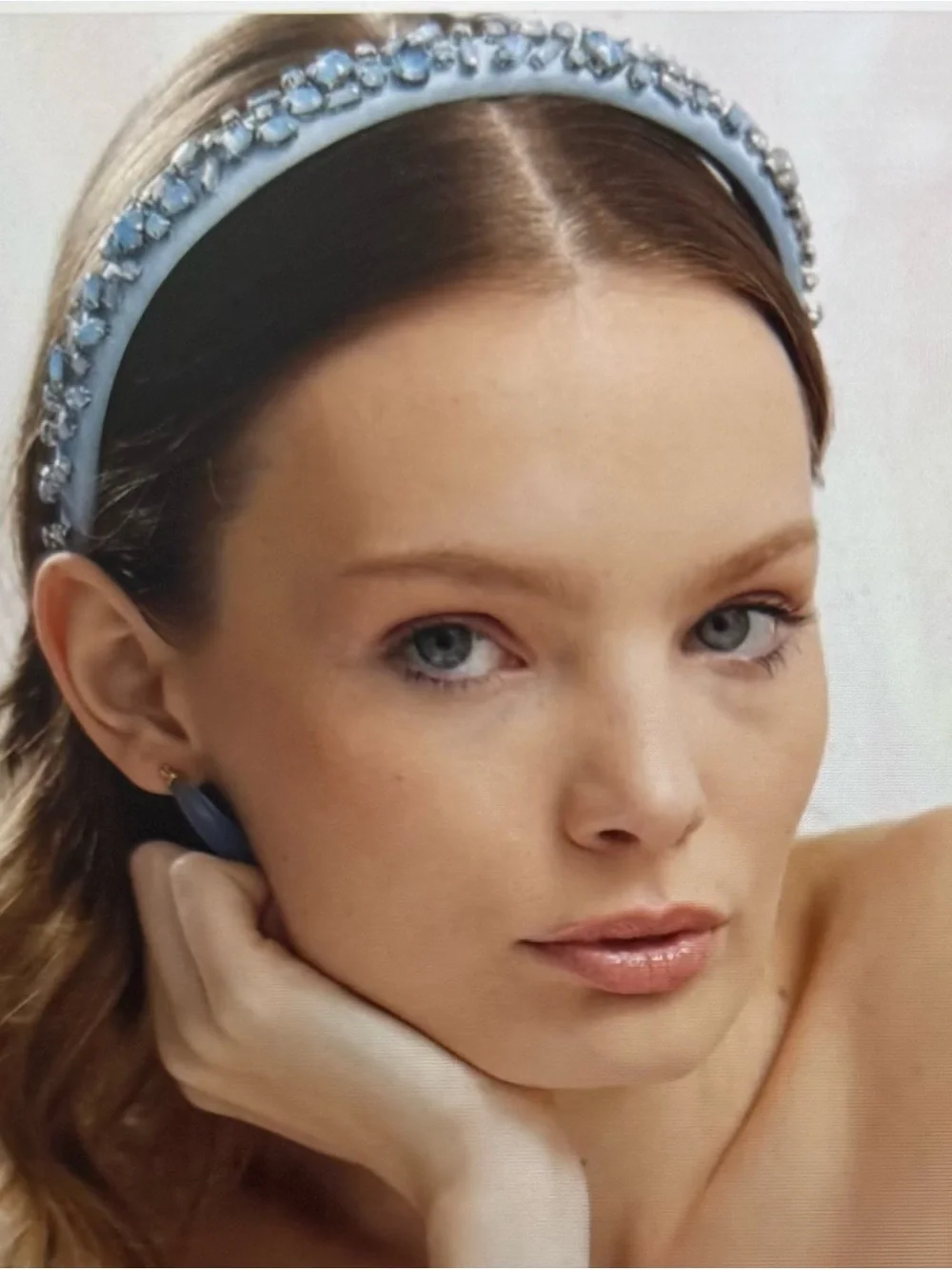 Lele Sadoughi, NWT Jeweled Headband Gigi June Jewel birthstone, purple